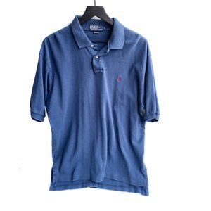 Polo Ralph Lauren Mens L Blue Cotton Polo Shirt